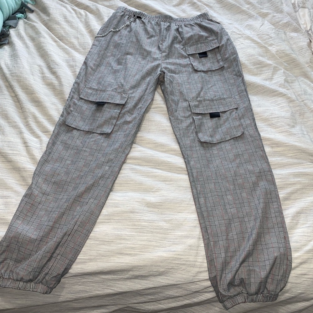 PrettyLittleThing Cargo Plaid Pants